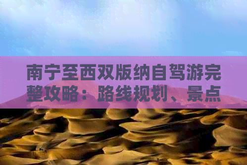 南宁至西双版纳自驾游完整攻略：路线规划、景点推荐、交通住宿全方位解答