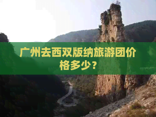 广州去西双版纳旅游团价格多少？