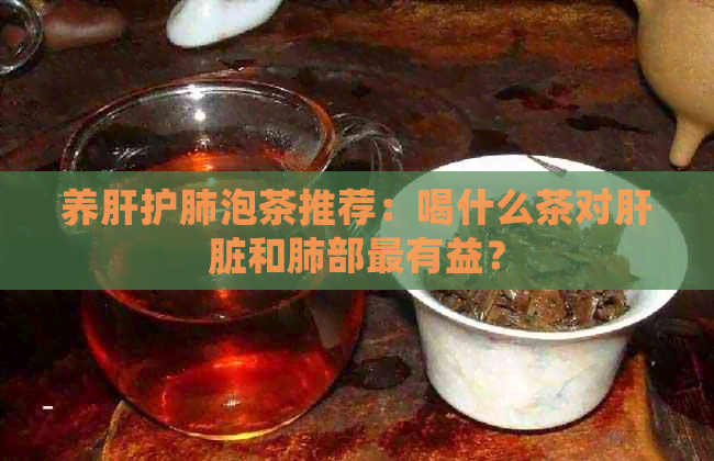 养肝护肺泡茶推荐：喝什么茶对肝脏和肺部最有益？