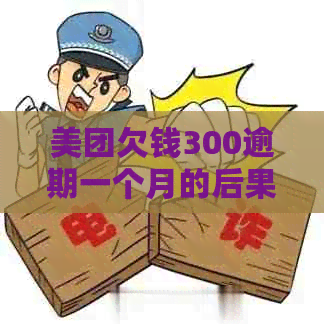 美团欠钱300逾期一个月的后果：会起诉吗？