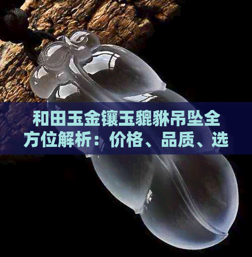 和田玉金镶玉貔貅吊坠全方位解析：价格、品质、选购与保养知识一应俱全