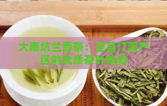 大南坑兰香茶：泾县汀溪产区的优质茶叶体验