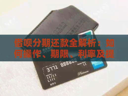 借呗分期还款全解析：如何操作、期限、利率及提前还款等相关问题解答