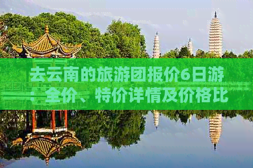 去云南的旅游团报价6日游：全价、特价详情及价格比较