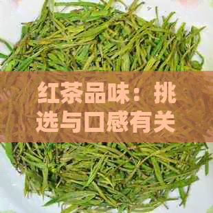 红茶品味：挑选与口感有关的推荐