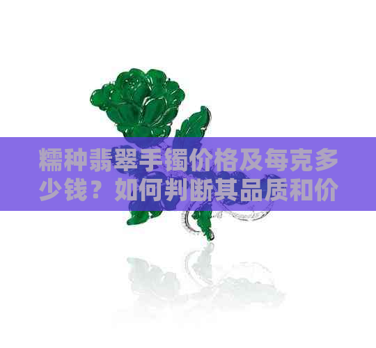 糯种翡翠手镯价格及每克多少钱？如何判断其品质和价值？