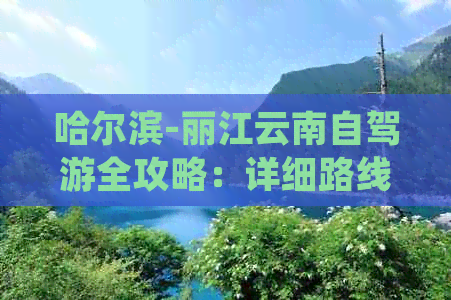 哈尔滨-丽江云南自驾游全攻略：详细路线与实用指南