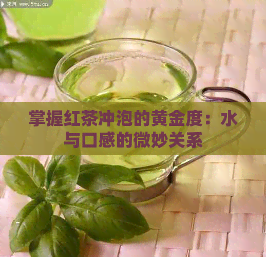 掌握红茶冲泡的黄金度：水与口感的微妙关系