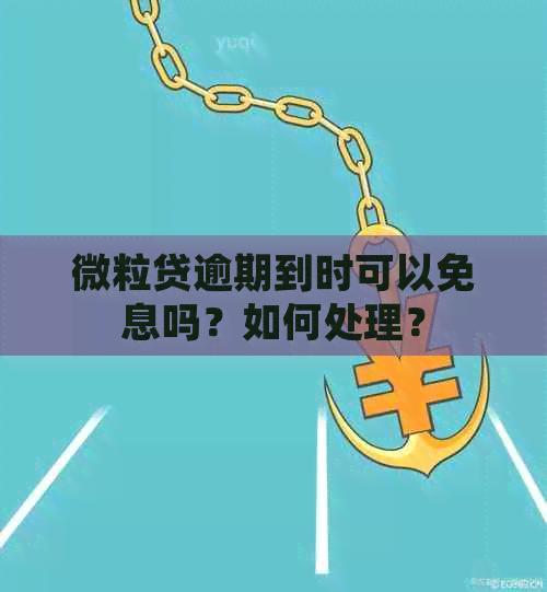 微粒贷逾期到时可以免息吗？如何处理？