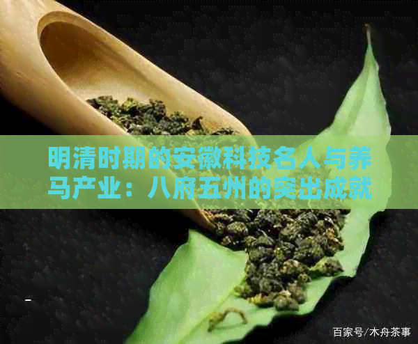 明清时期的安徽科技名人与养马产业：八府五州的突出成就