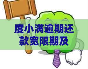 度小满逾期还款宽限期及罚息政策解析：逾期几天可以避免影响？