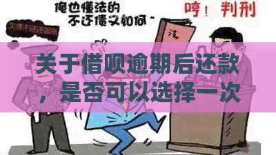 关于借呗逾期后还款，是否可以选择一次性还清以及相关流程解答