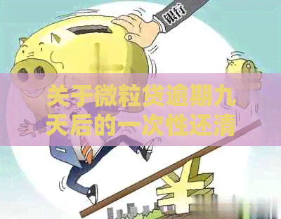 关于微粒贷逾期九天后的一次性还清计划：真的吗？需要了解的资讯