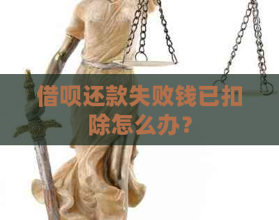 借呗还款失败钱已扣除怎么办？