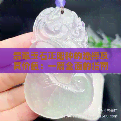 翡翠玉石正阳种的选择及其价值：一篇全面的指南