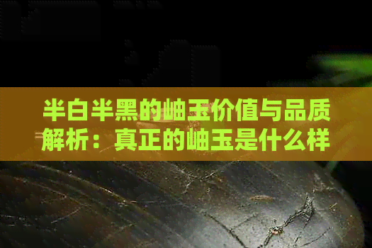 半白半黑的岫玉价值与品质解析：真正的岫玉是什么样的？