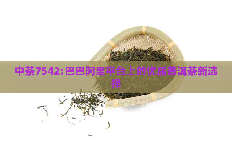 中茶7542:巴巴阿里平台上的优质普洱茶新选择