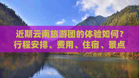 近期云南旅游团的体验如何？行程安排、费用、住宿、景点评价等全方位解析