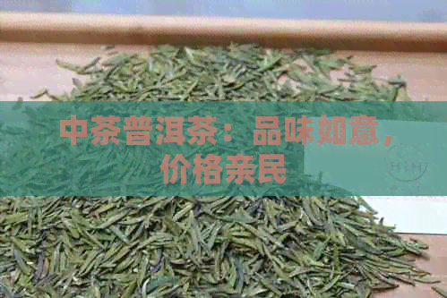 中茶普洱茶：品味如意，价格亲民