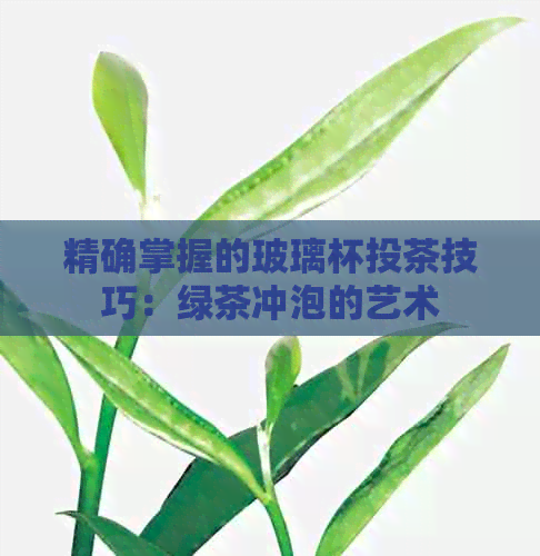 精确掌握的玻璃杯投茶技巧：绿茶冲泡的艺术