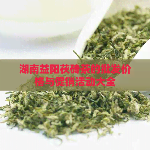 湖南益阳茯砖茶的批发价格与促销活动大全