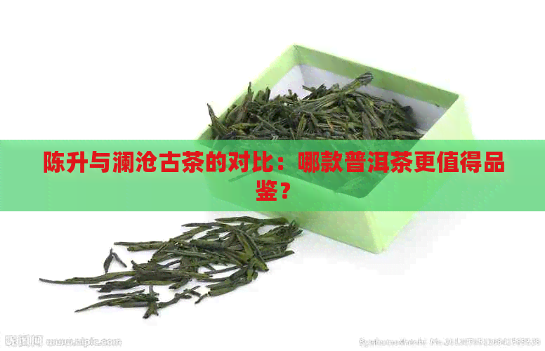 陈升与澜沧古茶的对比：哪款普洱茶更值得品鉴？