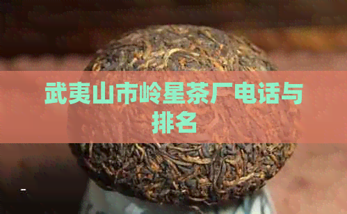 武夷山市岭星茶厂电话与排名