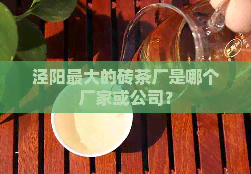 泾阳更大的砖茶厂是哪个厂家或公司？