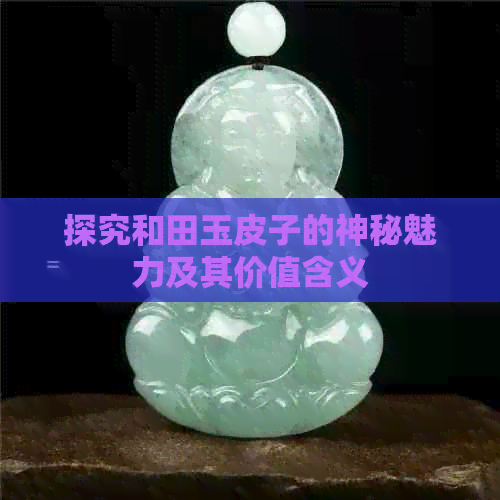 探究和田玉皮子的神秘魅力及其价值含义