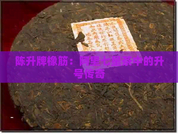 陈升牌橡筋：阿里七星茶中的升号传奇