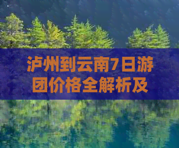 泸州到云南7日游团价格全解析及攻略