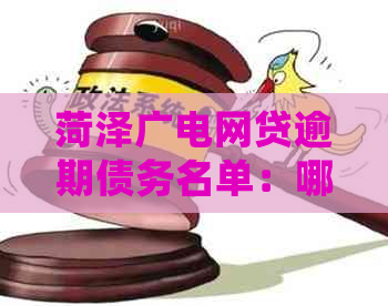 菏泽广电网贷逾期债务名单：哪些平台会起诉借款人？