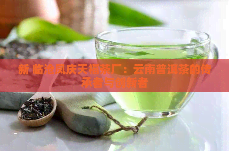 新 临沧凤庆天福茶厂：云南普洱茶的传承者与创新者