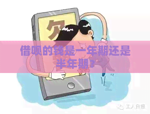 借呗的钱是一年期还是半年期？