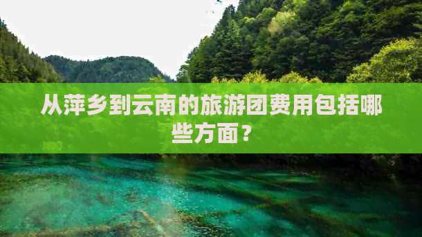 从萍乡到云南的旅游团费用包括哪些方面？