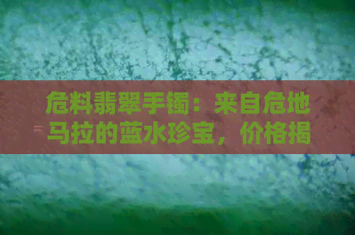 危料翡翠手镯：来自危地马拉的蓝水珍宝，价格揭秘