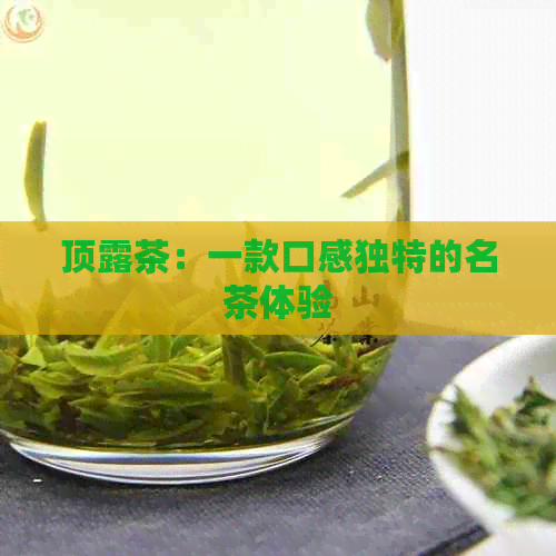 顶露茶：一款口感独特的名茶体验