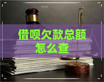 借呗欠款总额怎么查