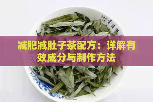 减肥减肚子茶配方：详解有效成分与制作方法