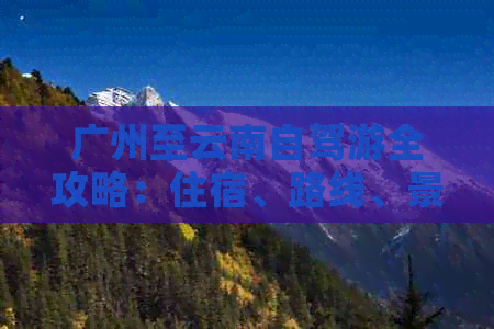 广州至云南自驾游全攻略：住宿、路线、景点一应俱全！