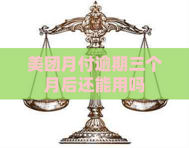 美团月付逾期三个月后还能用吗