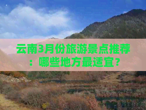 云南3月份旅游景点推荐：哪些地方最适宜？