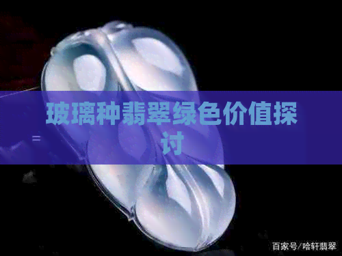 玻璃种翡翠绿色价值探讨