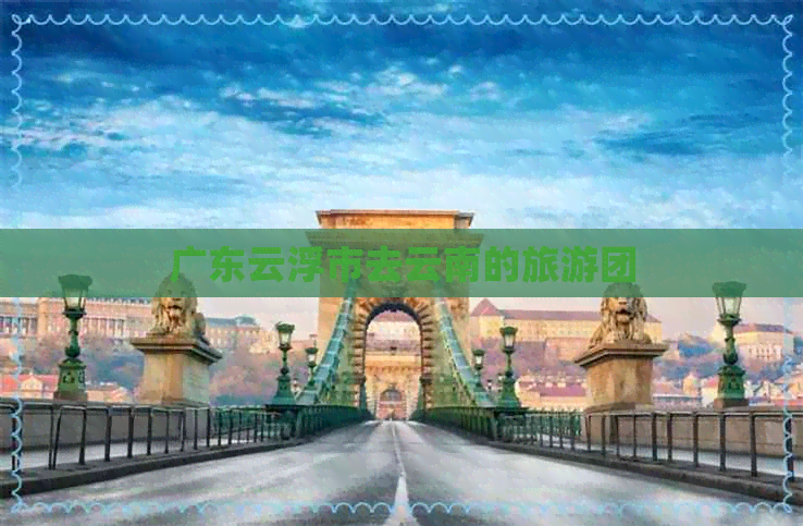 广东云浮市去云南的旅游团