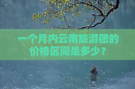 一个月内云南旅游团的价格区间是多少？