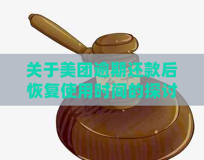 关于美团逾期还款后恢复使用时间的探讨