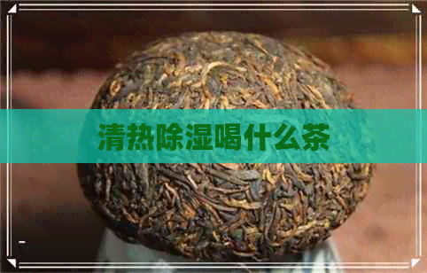 清热除湿喝什么茶