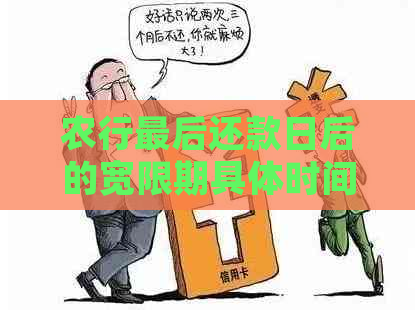 农行最后还款日后的宽限期具体时间及相关规定是什么？