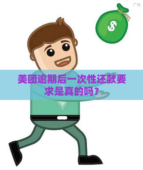 美团逾期后一次性还款要求是真的吗？