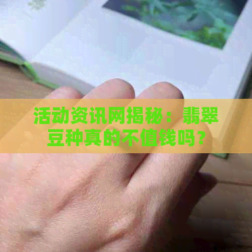 活动资讯网揭秘：翡翠豆种真的不值钱吗？